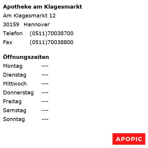 Bild von Apotheke am Klagesmarkt in Hannover