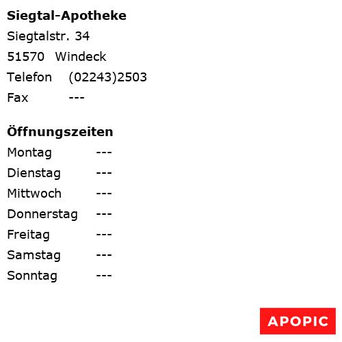 Bild von Siegtal-Apotheke in Windeck