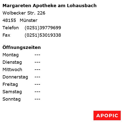 Bild von Margareten Apotheke am Lohausbach in Münster
