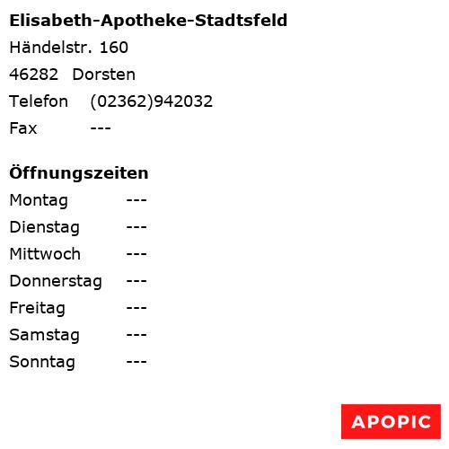 Bild von Elisabeth-Apotheke-Stadtsfeld in Dorsten