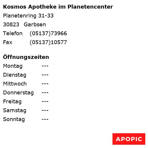Bild von Kosmos Apotheke im Planetencenter in Garbsen