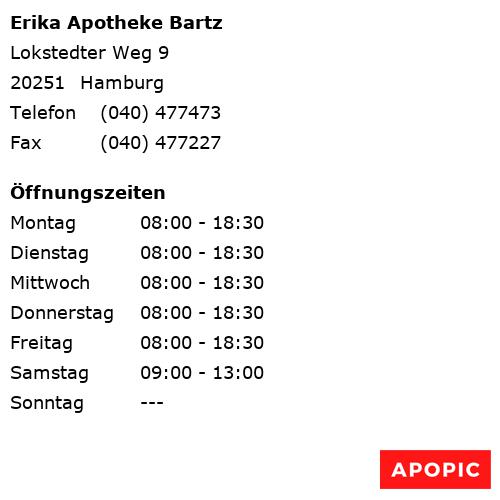 Bild von Erika Apotheke Bartz in Hamburg