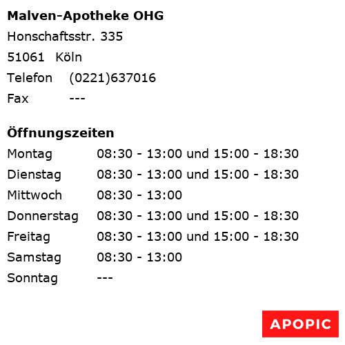 Bild von Malven-Apotheke OHG in Köln