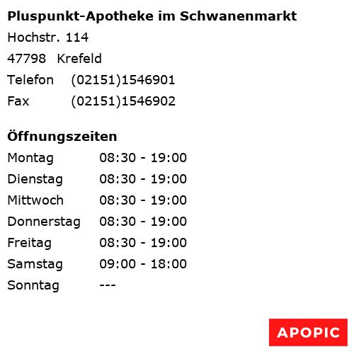 Bild von Pluspunkt-Apotheke im Schwanenmarkt in Krefeld