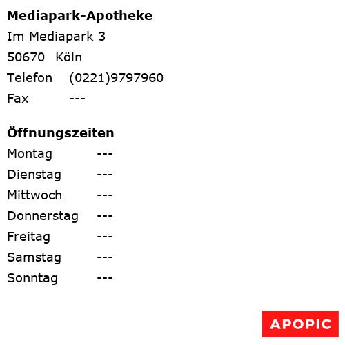 Bild von Mediapark-Apotheke in Köln