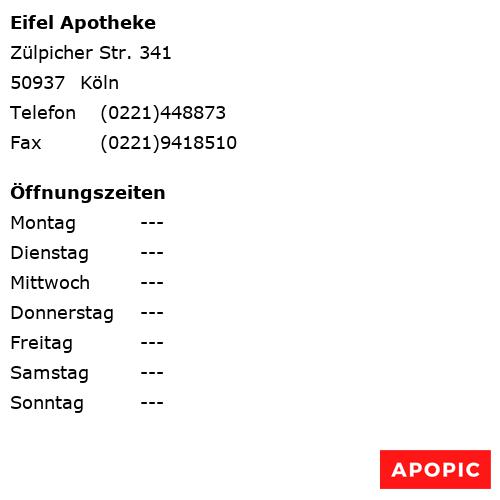 Bild von Eifel Apotheke in Köln