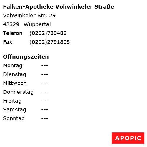 Bild von Falken-Apotheke Vohwinkeler Straße in Wuppertal