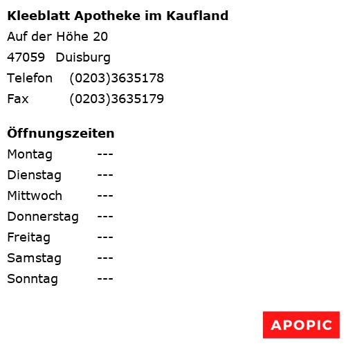 Bild von Kleeblatt Apotheke im Kaufland in Duisburg