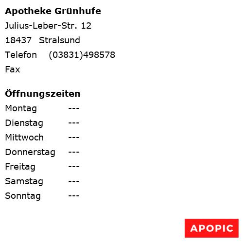 Bild von Apotheke Grünhufe in Stralsund