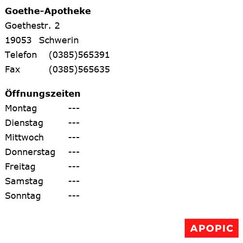 Bild von Goethe-Apotheke in Schwerin