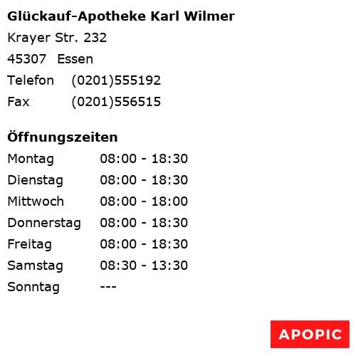 Bild von Glückauf-Apotheke Karl Wilmer in Essen