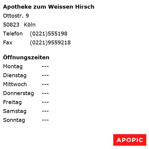 Bild von Apotheke zum Weissen Hirsch in Köln
