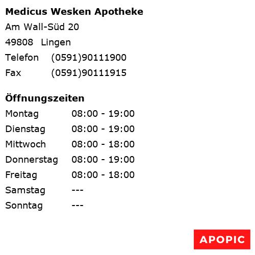 Bild von Medicus Wesken Apotheke in Lingen