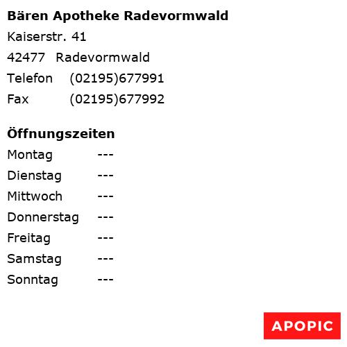 Bild von Bären Apotheke Radevormwald in Radevormwald