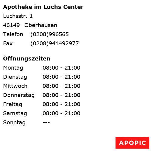 Bild von Apotheke im Luchs Center in Oberhausen