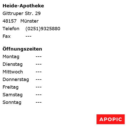 Bild von Heide-Apotheke in Münster