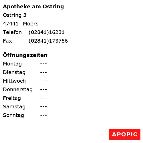 Bild von Apotheke am Ostring in Moers