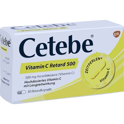 Bild von Cetebe Vitamin C Retard 500 Verpackung 30 Stück