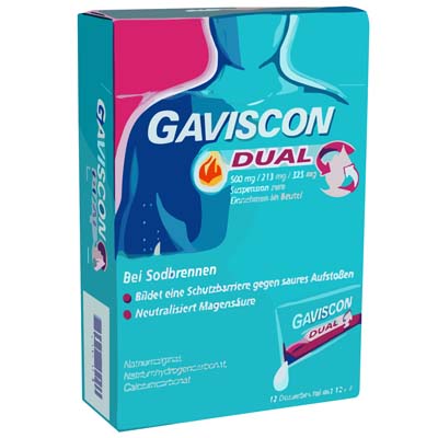 Bild von Gaviscon Dual Verpackung 12x10 ml