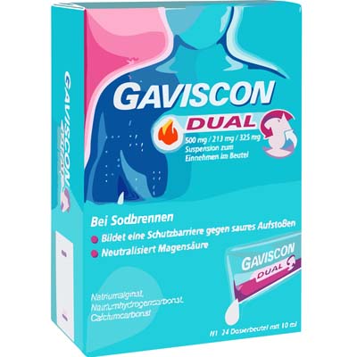 Bild von Gaviscon Dual Verpackung 24X10 ml