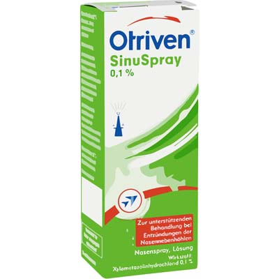 Bild von Otriven Sinuspray 0,1% Nasenspray Verpackung 10 ml