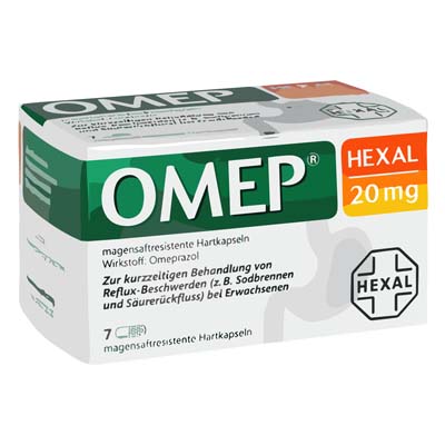Bild von Omep Hexal 20 mg Verpackung 7 Stück