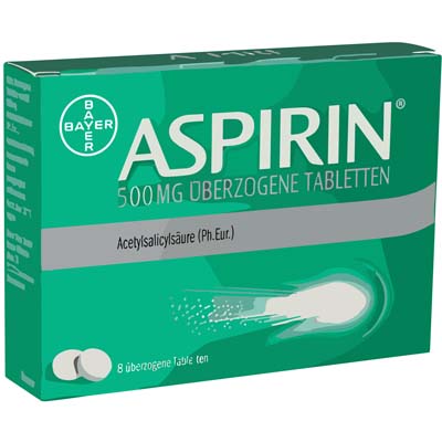 Bild von Aspirin 500 mg Verpackung 8 Stück