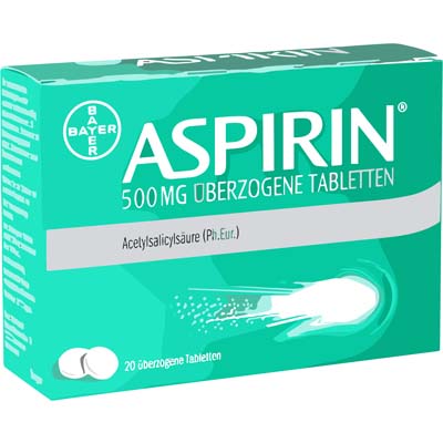 Bild von Aspirin 500 mg Verpackung 20 Stück