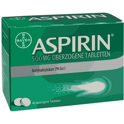 Bild von Aspirin 500 mg Verpackung 40 Stück