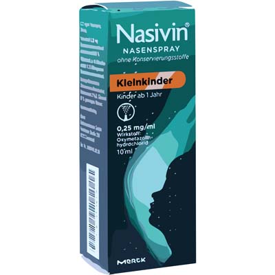 Bild von Nasivin Nasenspray Kleinkinder Verpackung 10 ml