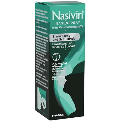 Bild von Nasivin Nasenspray Erwachsene Schulkinder Verpackung 10 ml