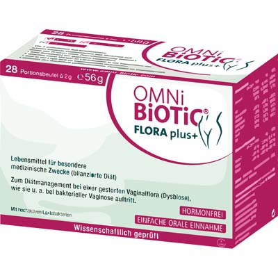 Bild von OMNi BiOTiC Flora plus+ Verpackung 28x2g